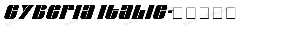 Cyberia Italic字体转换